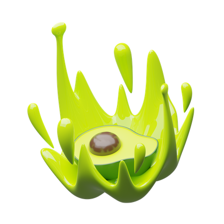 Splash d'avocat  3D Icon