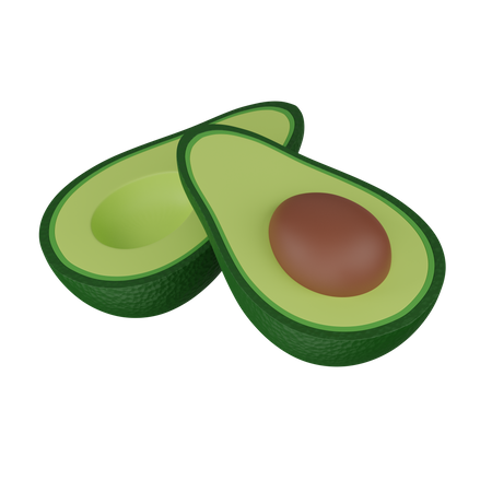 Avocat tranché  3D Icon