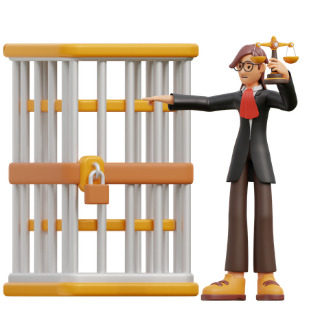 Une avocate condamnée à la prison  3D Icon