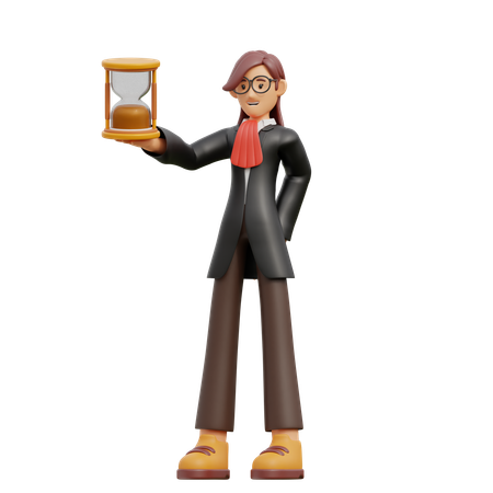 Une avocate donne du temps  3D Icon