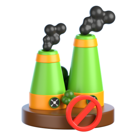 Avoid Nuclear Energy  3D Icon