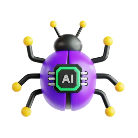 Ai bug  3D Icon