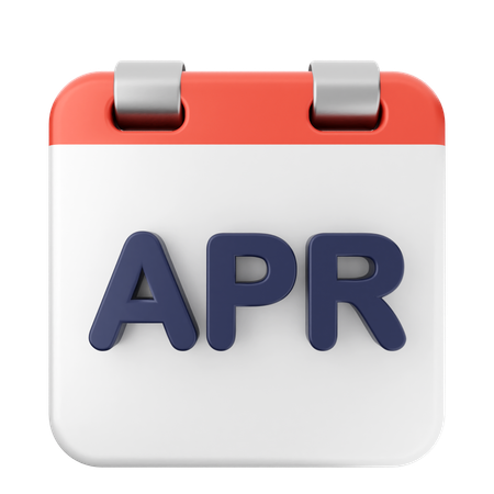 Calendrier d'avril  3D Icon