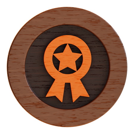 Award Medal Button  3D Icon