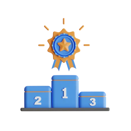 Award Podium  3D Icon