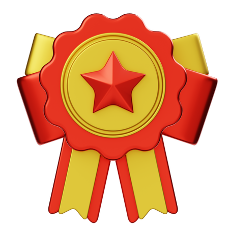 Award Ribbon Rosette  3D Icon