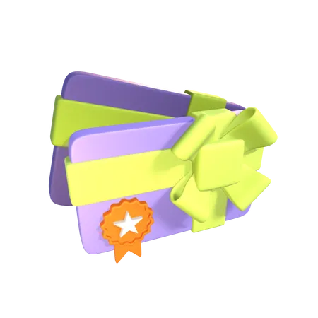 Awarded Gift Card  3D Icon