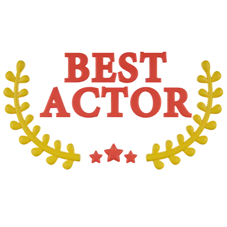 Awards Best Actor 3D Icon