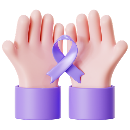 Aware society against cancer  3D Icon