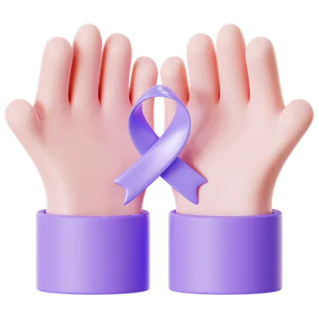 Aware society against cancer  3D Icon