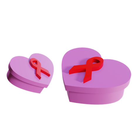 Awareness Gift Box  3D Illustration