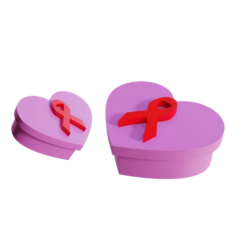 Awareness Gift Box  3D Illustration