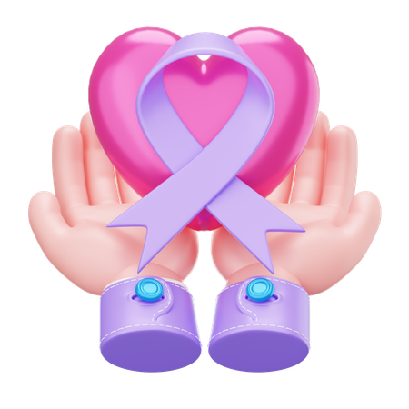 Awareness ribbon Cancer  3D Icon