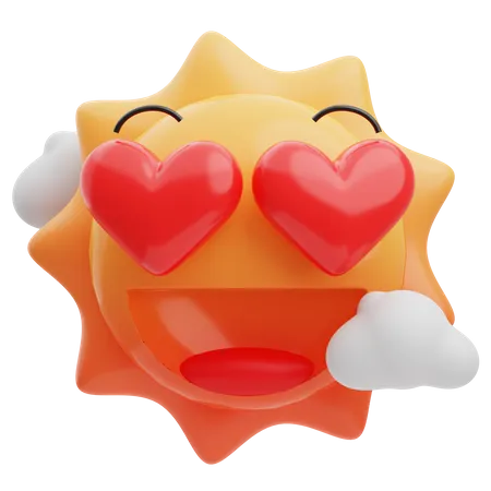 Awestruck Sun  3D Emoji