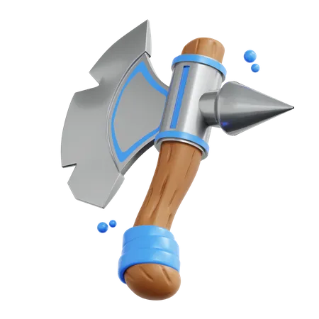 3 D Axe Weapon Of Game Asset Icon 3D Icon