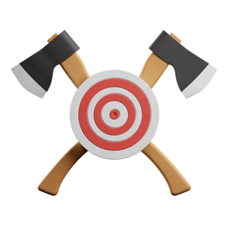 Axe Throw  3D Icon