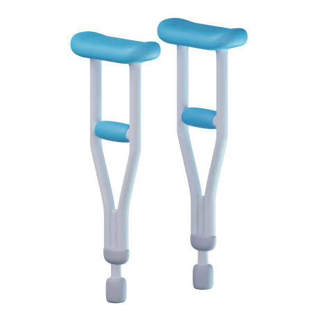 Axilla Crutches  3D Icon