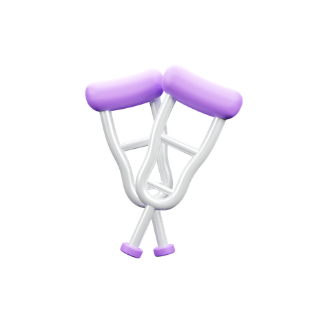 Axilla Crutches  3D Icon