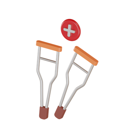 Axilla Crutches  3D Icon