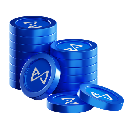 Axs Coin Stacks  3D Icon
