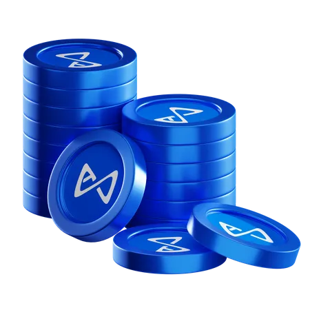 Axs Coin Stacks  3D Icon