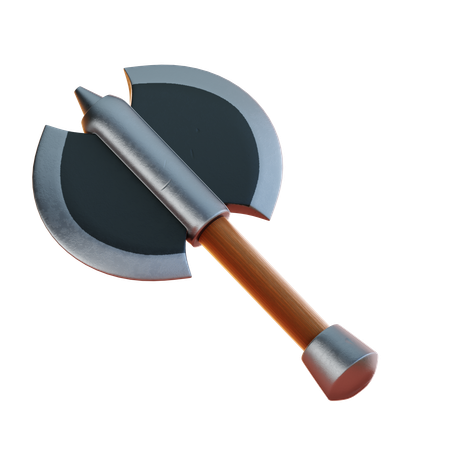 Axt mit Doppelklinge  3D Icon