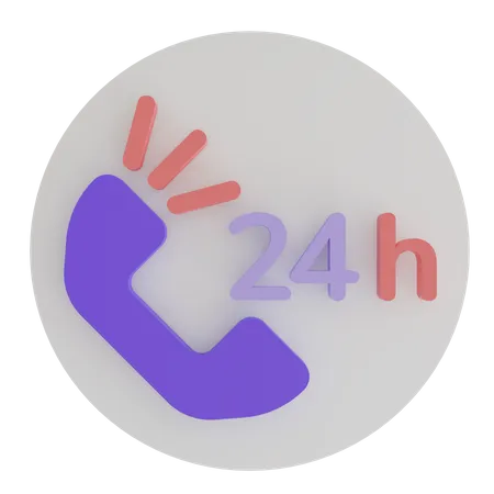 Ayuda las 24 horas  3D Icon