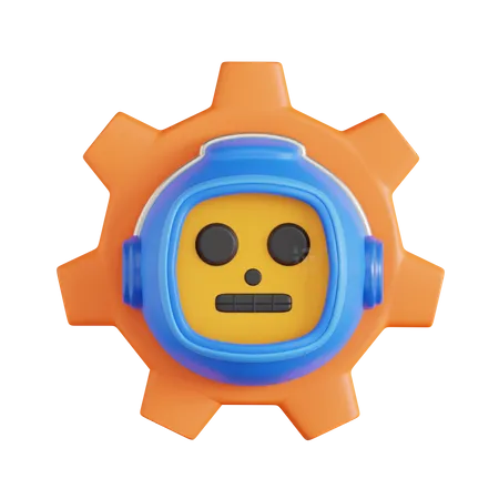 Ayudante de robot  3D Icon