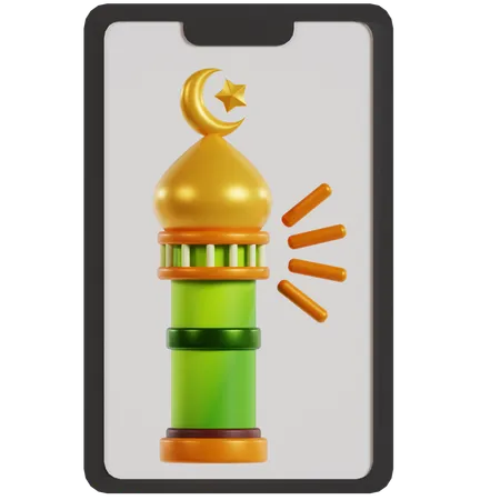 Azan Reminder  3D Icon