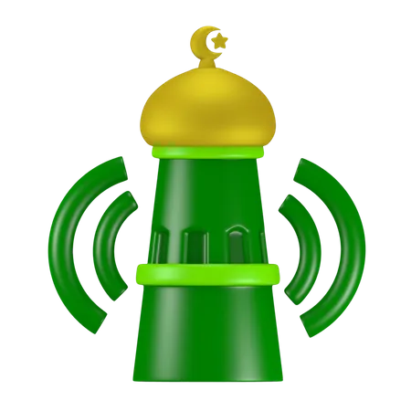 Azan Tower 3D Icon