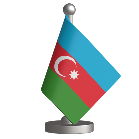 Azerbaijan Desk Flag  3D Icon