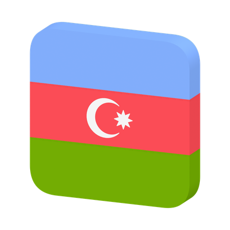 Azerbaijan Flag  3D Icon