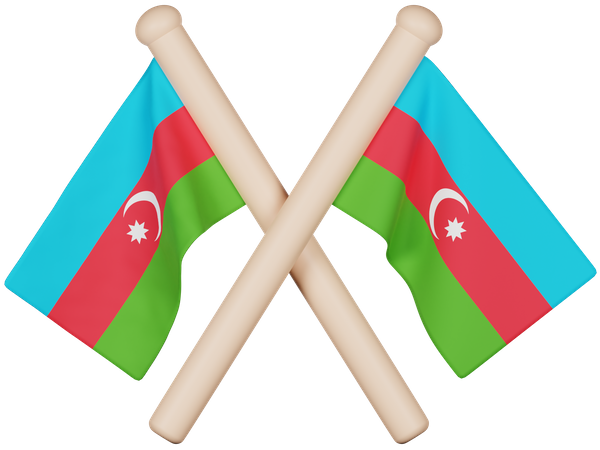 Azerbaijan Flag  3D Icon