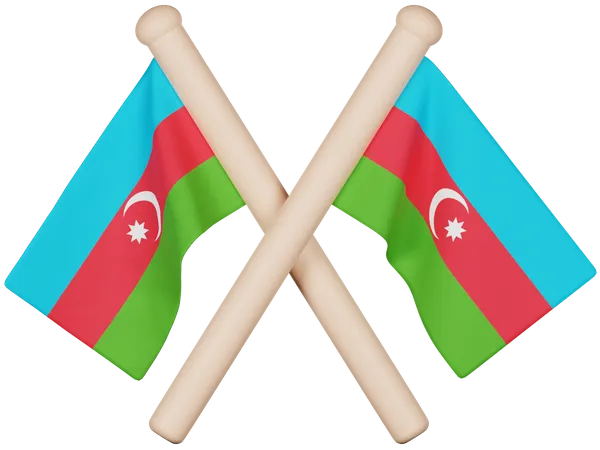 Azerbaijan Flag  3D Icon