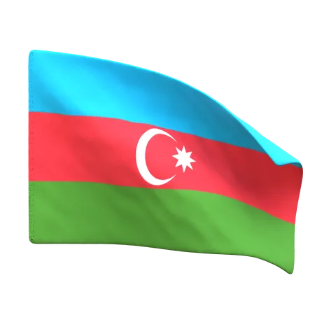 Azerbaijan Flag  3D Icon