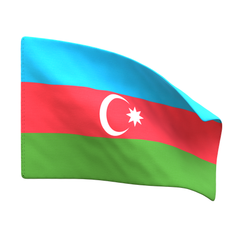 Azerbaijan Flag  3D Icon