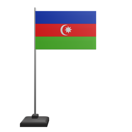 アゼルバイジャンの国旗  3D Icon