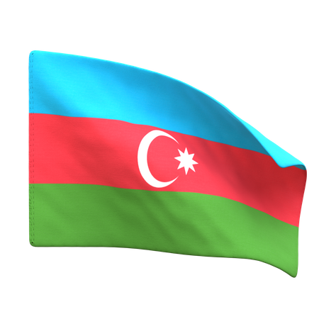 Azerbaijan Flag  3D Icon