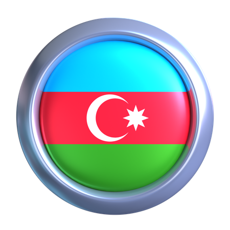 Azerbaijan Flag Emblem  3D Icon