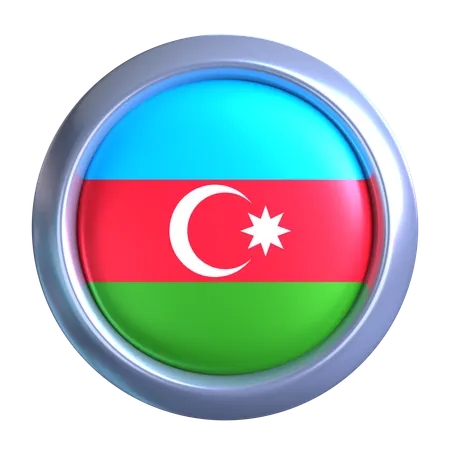Azerbaijan Flag Emblem  3D Icon