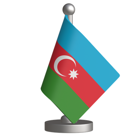 Bandeira de mesa do azerbaijão  3D Icon