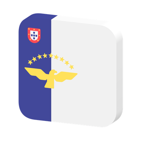 Azore Islands Flag  3D Icon