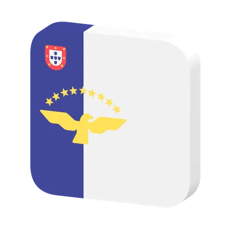 Azore Islands Flag  3D Icon