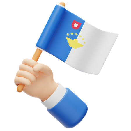 Azoreninseln Flagge  3D Icon