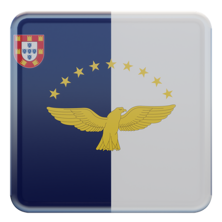 Azores Flag 3D Illustration
