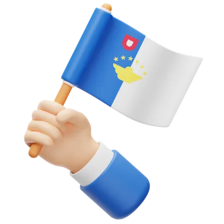 Azores Islands Flag  3D Icon