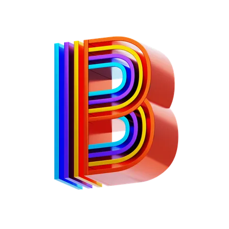 B  3D Icon