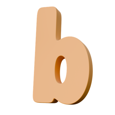 B  3D Icon