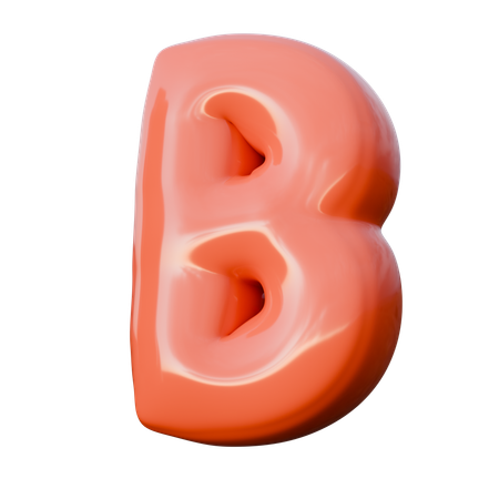 B  3D Icon