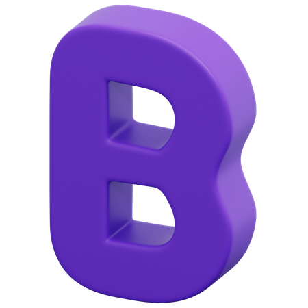 B  3D Icon